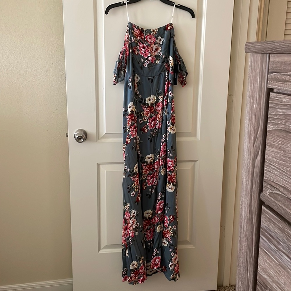 Green/blue floral dress